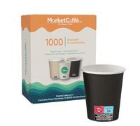 marketcaffe 1000 Bicchierini da Caffè in Cartoncino 75ml [Nero a strisce] - Ideali per Caffè Espresso e Bevande Calde, Perfetti per Uso Domestico e Ufficio - Design Elegante e Resistente, Riciclabili