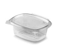 marketcaffe 50 Vaschette 1000cc per Alimenti Usa e Getta con Coperchio Ovali Trasparenti in Pet Misura Contenitori con Coperchio Unito Trasparente Chiusura ermetica MADE IN ITALY (1000 cc)