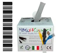 MarketConnect® Guaina Cavi Espandibile Ø 8mm, L 30mt • Raccogli e Nascondi Cavi • Ideale per Scrivania e TV • GRIGIO • INDUSTRIALE SMALL