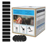MarketConnect® Guaina Termorestringente Ø 6,4 mm, L 12mt x4 (48mt totali) • NERO • KIT RICARICA 4 PEZZI MINIBOX 2:1 STANDARD