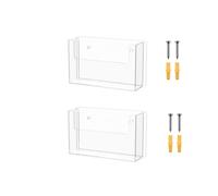 Marketing Holders Confezione da 2 supporti per cartoline da parete, in acrilico trasparente, per saloni, gallerie, letteratura, agenti immobiliari, assicurazioni, ristoranti, scuole