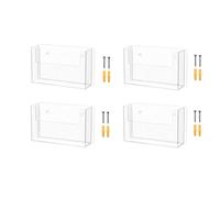 Marketing Holders Confezione da 4 scomparti per cartoncini da 15,2 x 10,2 cm, montaggio a parete, in acrilico trasparente, con tasca singola, da appendere