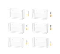 Marketing Holders Confezione da 6 supporti da parete per cartoline, con accessori per appenderli, in acrilico trasparente, contiene 15,2 x 10,2 cm, materiale per motel, hotel, musei, opuscoli