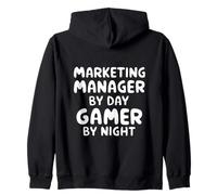 Marketing Manager di Day Gamer di Notte Felpa con Cappuccio