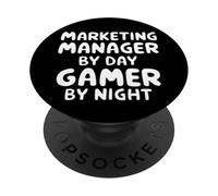 Marketing Manager di Day Gamer di notte PopSockets PopGrip Adesivo