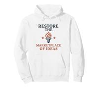 Marketplace of Ideas Torcia per la libertà di Parola Felpa con Cappuccio
