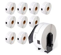 MarkField 10x DK-11201 Rulli di etichette 29mm(B) x 90mm(L) Etichette singole Compatible con Brother P-Touch QL-500 700 800 810 820NWB 1100, 10 rulli/4000 etichette di indirizzo standard