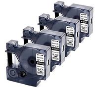 MarkField 4x Nastro 9mm Compatibile con Dymo 18443 Vinile Nastro Etichette