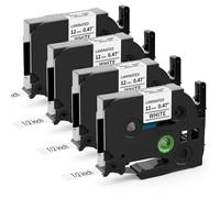 MarkField 4x Nastro per Etichette TZe231 Compatibile con Brother P-touch TZ TZe-231 Nero su Bianco 12mm 0.47 Nastri per PT-1000 PT-1010 1090 H105 H100LB/R H108 H107B P300BT Cube D200 2030VP