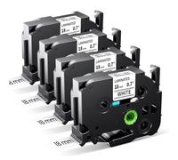 MarkField 4x TZe-241 Nastro Compatibile con Brother P touch 18mm Etichette