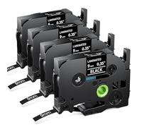 MarkField 4x TZe-325 9mm Nastro Compatibile con Brother P-touch Etichette