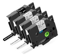 MarkField 4x TZe Clear Nastro per Etichette Compatibile con Brother P-touch