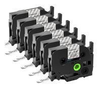 MarkField 6 nastri trasparenti TZe-131, 12 mm, compatibili con Brother P-touch, nastro trasparente da 12 mm, TZ Tape 12 mm, 0.47, TZe131, per Brother Ptouch PT-, H110, H100LB H105, 1010, H107, 10005