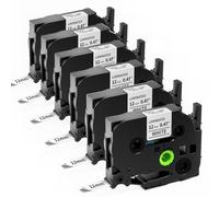 MarkField 6 X compatibili TZe-231 TZe231 per Brother P Touch Bande TZ 12 mm 0.47 Laminato Tze Bianco Nastro per PT-H110 H107B H100R H105 D410 D210 E100 D600VP 1010