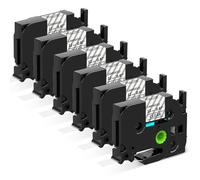 MarkField 6x Compatibile Nastro per Etichette Sostituzione per Brother P-touch TZ TZe-131 Trasparente 12mm x 8m, per PT-P300BT Cube 1005 1080 H105 H107B H101C H100LB/R E100 D200, Nero su Clear