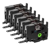 MarkField 6x Nastro per Etichette Compatibile con Brother P-touch TZ TZe-335 0.47 12mm Bianco su Nero per ptouch PT-P300BT Cube 1000 PT-1000 1005 1090 H105 H100LB/R H107B H108 H110 H200 D200