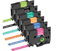 MarkField 6xTZe Color Etichette Compatibile con Brother P-Touch 12mm Nastro