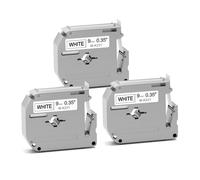 MarkField 9mm x 8m Nastro Compatibile con Brother PTouch Cassette MK221 M-K221 M-K221S per PT-65 PT-60 PT-55 PT-70BM PT-75 PT-85 PT-90 PT-M95, Nero su Bianco