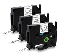 MarkField Nastro per Etichette Compatibile con Brother P-touch Nastro TZe-231 Nero su Bianco, Compatibile per Brother P touch PT-1000 PT-1010 1080 H105 H100LB/R H108 D200 D400, 12mm x 8m