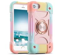 MARKILL Compatibile con iPhone Se3/iPhone Se2, iPhone 6/6S, iPhone 7/iPhone8 custodia da 11,9 cm con anello di supporto, resistente e di grado militare, antiurto, per bambine e ragazze. (rosa