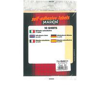 Etichetta adesiva Markin - bianca - 95x66 mm - 2 etichette per foglio - 10 fogli per busta