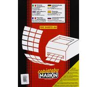Markin 210C503GI Etichette Autoadesive per Fotocopiatrici / Stampanti Laser / Stampanti Ink-Jet, colore: Giallo