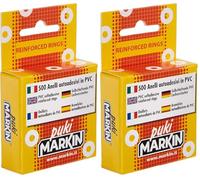 MarkIn 260PUKIT, 500 Anelli autoadesivi in PVC (Confezione da 2)