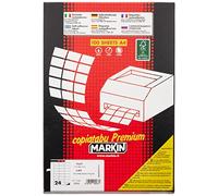 etichette adesive c/510 - in carta - permanenti - 70 x 37,12 mm - 24 et/fg - 100 fogli - bianco - markin
