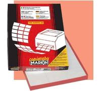 etichette adesive a/408 - in carta - permanenti - 47,5 x 46,5 mm - 24 et/fg - 100 fogli - bianco - angoli tondi - markin