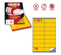 MARKIN etichetta adesiva c / 501 giallo 100fg (16 etichette da 105x36mm)