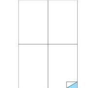 etichette adesive extra forti c/519 - in carta - permanenti - 105 x 148,5 mm - 4 et/fg - 100 fogli - bianco - markin