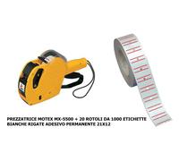 MARKIN Motex MX-5500 Prezzatrice a 7 cifre a pista singola + 20 ROTOLI ETICHETTE