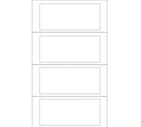 etichette adesive a modulo continuo tt951-2 - in carta - corsia singola - permanenti - 140 x 60 mm - 4 et/fg - 100 fogli