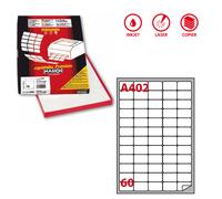 MARKIN - X210A402 - Etichette adesive A-402 - in carta - permanenti - 37,5 x 23,5 mm - 60 et-fg - 100 fogli - bianco - angoli tondi - Markin - 47026 - Conf. da 1 Pz. - X210A402