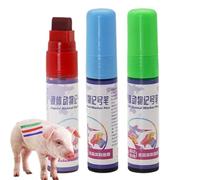 Marking Stick, Livestock Identification , High Visibility Marker, Wax Application, Veterinary Sorting Accessory, Animal Husbandry Equipment, Sheep Cattle Pig Goat Farm Supply 3 Pack Re