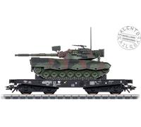 Marklin 48878 - AC H0 1:87 - carro pianale tipo Rlmmps DB con carico militare Le