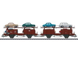 MARKLIN art. 46129 DB carro porta auto doppio Laaes 541 con carico auto VW ep.IV