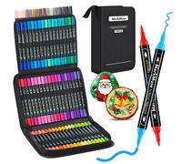 MarkMuse 72 Colori Pennarelli Acrilici Doppia Punta Marcatori Acrilici