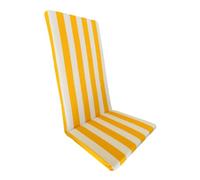 Markotex Cuscino copri sedia e sdraio UNIVERSALE SFODERABILE morbido a righe pieghevole tessuto cotone per piscina mare giardino mod.CAPRI (Giallo)