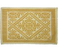Markotex Tappeto Sardo Stuoia Passatoia tappeto bagno 100% Cotone Made In Italy prodotto in sardegna (Giallo, 40x60)