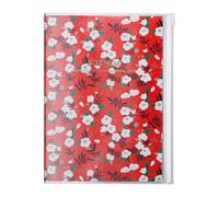 MARK'S 2024/2025 Taschenkalender A5 Vertikal, motivo floreale // Rosso