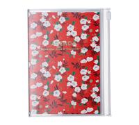 MARK'S 2024/2025 Taschenkalender A6 verticale, motivo floreale // Rosso