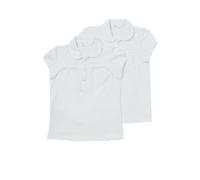 Marks & Spencer Bambine 2-Pack Jersey Scolastico Polo - Ricco di Cotone - vestibilità Regolare - con Stretch