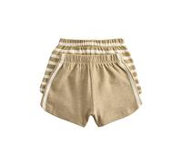 Marks & Spencer Bambino 2-Pack Puro Cotone Lato Stripe Shorts - vestibilità Regolare - Elasticizzato Waistband