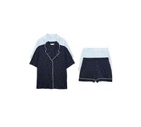 Marks & Spencer Confezione da 2 Completi Shortie con Collo Rever da Donna Blu XS
