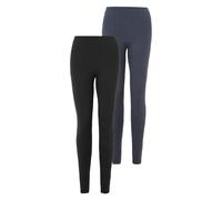 Marks & Spencer Confezione da 2 Leggings a Vita Alta da Donna Blu 44