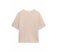 Marks & Spencer Donna Ricco di Cotone Bouclé vestibilità Slim a Maglia Top - Lunghezza Corta - a Coste Trims