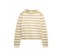 Marks & Spencer Maglione Corto a Righe in Misto Cotone da Donna Crema