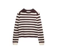 Marks & Spencer Maglione Corto a Righe in Misto Cotone da Donna Marrone