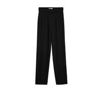 Marks & Spencer Pantaloni a Gamba Dritta Elasticizzati in Jersey (Nero|48) da Donna Nero 48